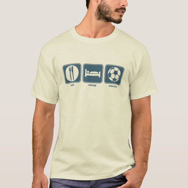 Camiseta coma, duerma, fútbol (Anverso)