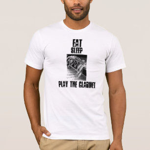 Camiseta Coma, duerma, juegue el Clarinet,