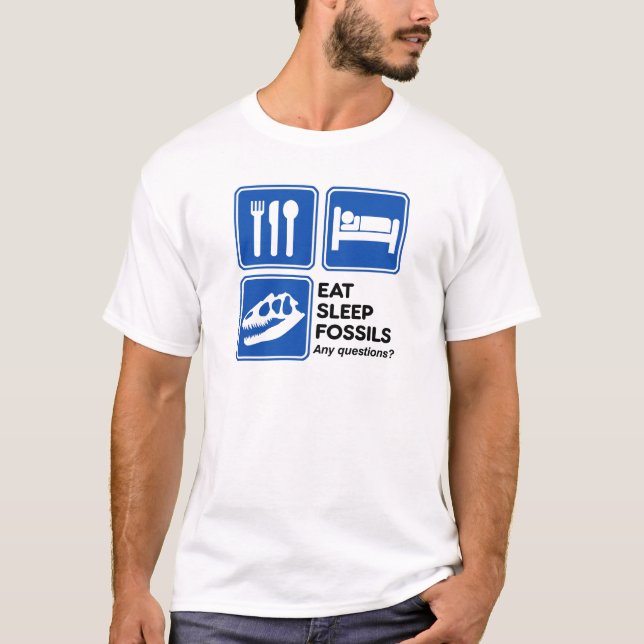 CAMISETA COMA, DUERMA, LOS FÓSILES (Anverso)