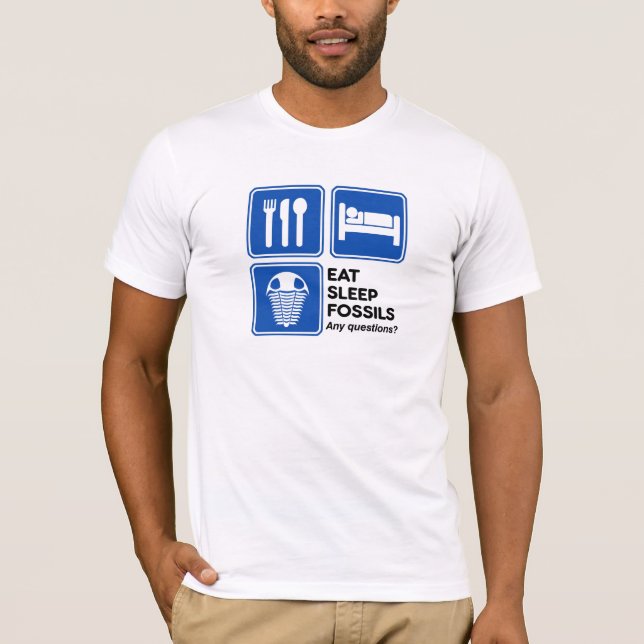 CAMISETA COMA, DUERMA, LOS FÓSILES (Anverso)