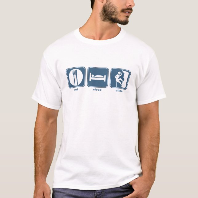 Camiseta coma, duerma, suba (Anverso)