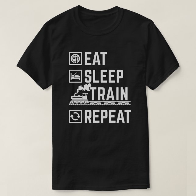 Camiseta Coma, duerme, entrena, repite (Diseño del anverso)