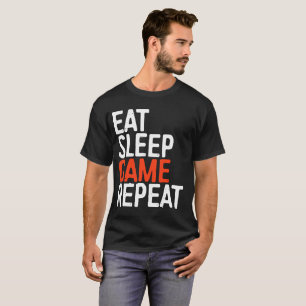 Camiseta coma el Bbq de la repetición del juego del sueño