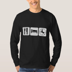 Camiseta Coma el blanco de la caza de los ciervos del sueñ