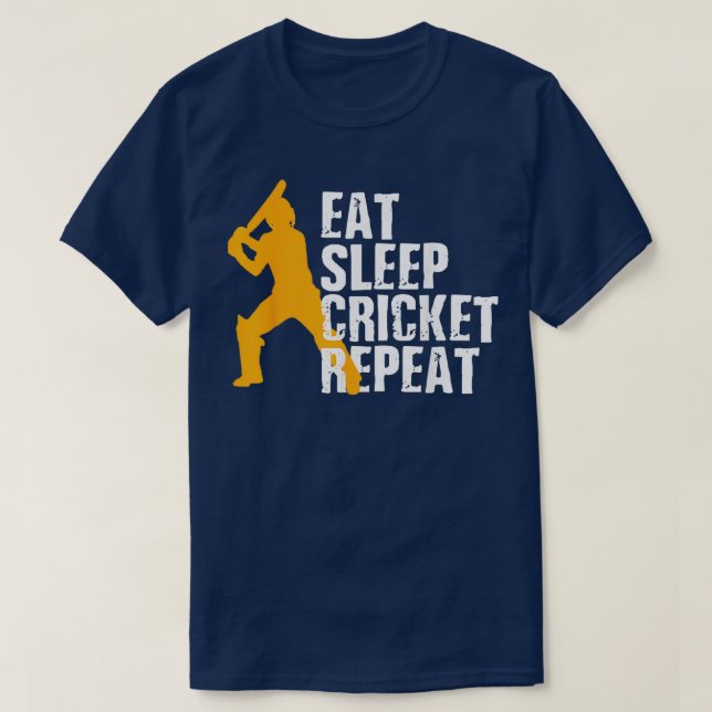Camiseta Coma el clásico de repetición de cricket Sleep Cri (Diseño del anverso)