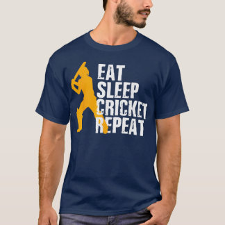Camiseta Coma el clásico de repetición de cricket Sleep Cri
