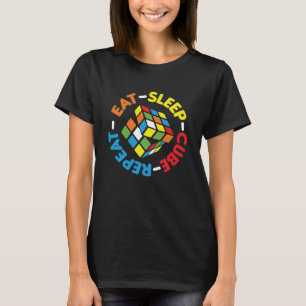Camiseta Coma el cubo del sueño Repita cubos divertidos Ve