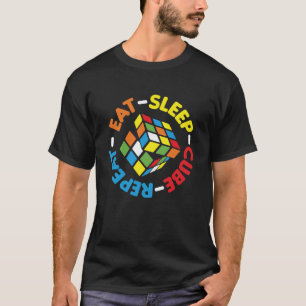 Camiseta Coma el cubo del sueño Repita cubos divertidos Ve