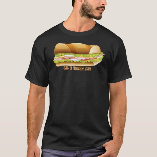 Camiseta Coma el Día de la Hoagie, un sándwich submarino (Anverso)
