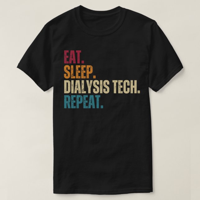 Camiseta Coma el diálisis del sueño Tech Repetir 2 (Diseño del anverso)