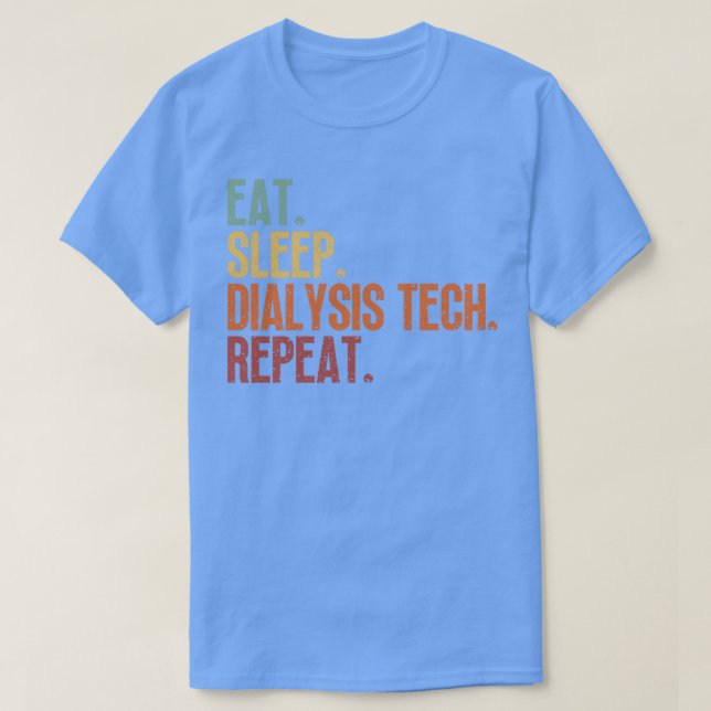 Camiseta Coma el diálisis del sueño Tech Repetir 6 (Diseño del anverso)