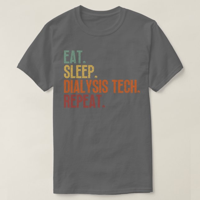 Camiseta Coma el diálisis del sueño Tech Repetir 6 (Diseño del anverso)