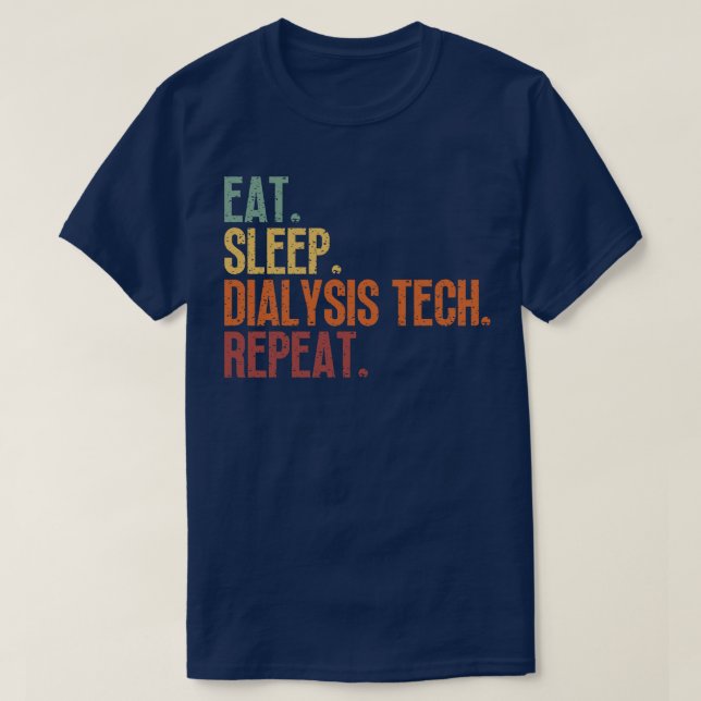 Camiseta Coma el diálisis del sueño Tech Repetir 6 (Diseño del anverso)