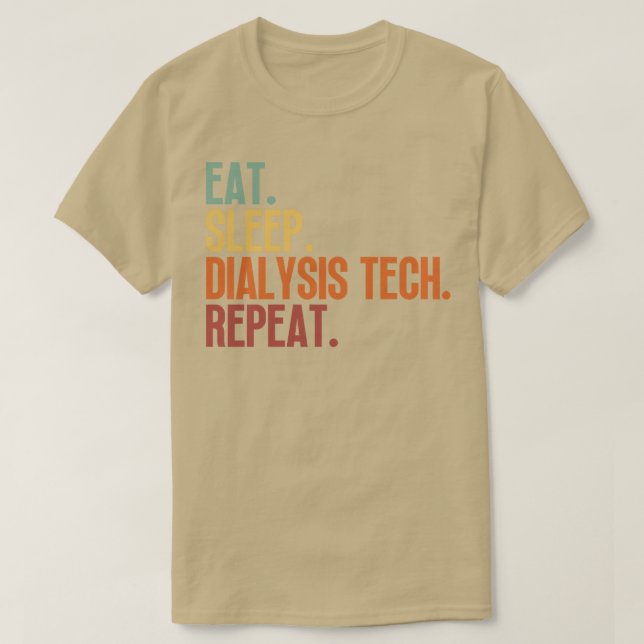 Camiseta Coma el diálisis del sueño Tech Repetir 7 (Diseño del anverso)
