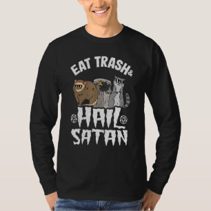Camiseta Coma el grano de cola Satan Opossum Raccoon Gótico