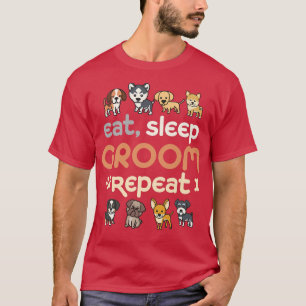 Camiseta Coma el Groom del sueño RepeatCute Mascota Perro G