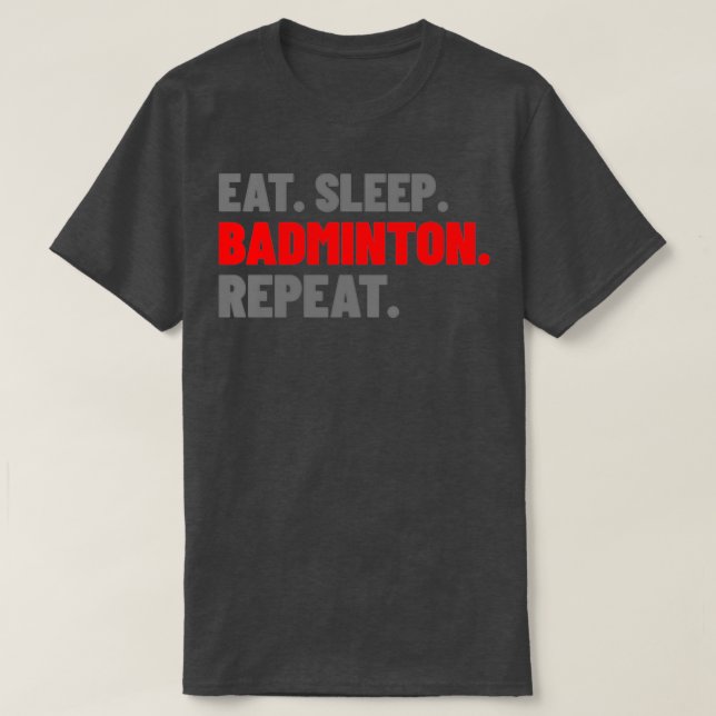 Camiseta Coma el inodoro Badminton Repetir la tipografía re (Diseño del anverso)