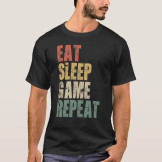Camiseta Coma el juego del sueño Repita divertidos juegos d