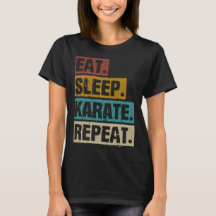 Camiseta Coma el Karate de Sueño Repita Marcial Retro Vinta