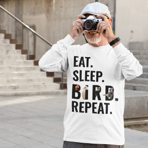 Camiseta Coma el pájaro dormido repita la manga de Pájaro d