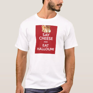 CAMISETA COMA EL QUESO DEL GRIEGO DE HALLOUMI