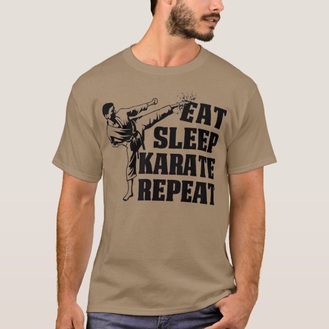 Camiseta Coma el regalo de repetición de karate de sueño pa (Anverso)