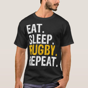 Camiseta Coma el regalo de repetición de Rugby Sleep