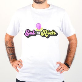 Camiseta Coma el rico anillo de diamantes de los 90, cómico