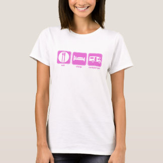 Camiseta coma el rosa campervan del sueño