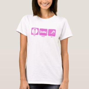 Camiseta coma el rosa del esquí del sueño