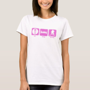 Camiseta coma el rosa del jugador de hockey del sueño