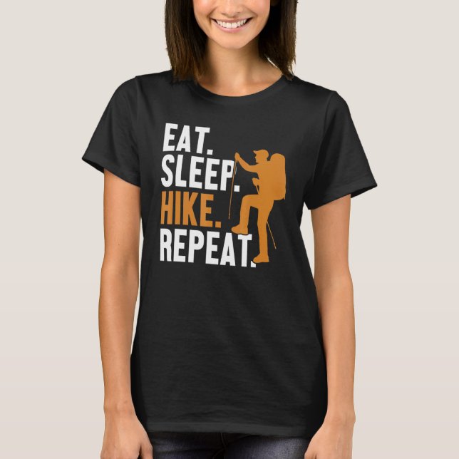 Camiseta Coma el Sleep Hike Repetir el Wander Al Aire Libre (Anverso)