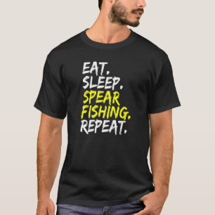 Camiseta Coma el Sleep Spear Fishing Repetir pesca de punta