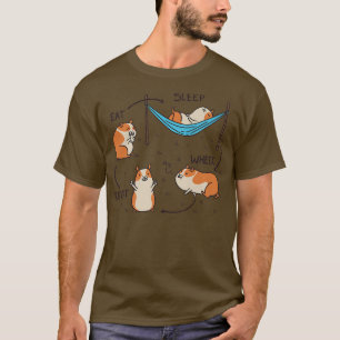 Camiseta Coma el Sleep Wheel Repetir Gracioso Mascota del C