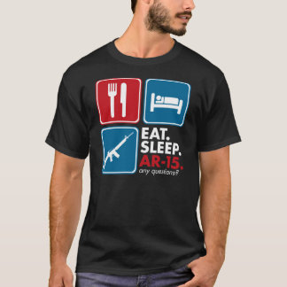 Camiseta Coma el sueño AR-15 - azul y blanco rojos