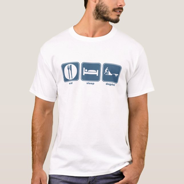 Camiseta coma el sueño dogsled (Anverso)