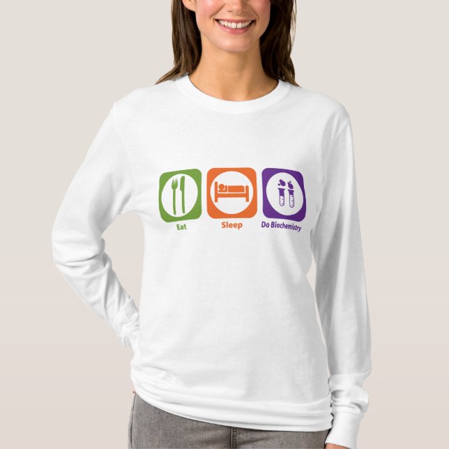 Camiseta Coma el sueño hacen la bioquímica (Anverso)