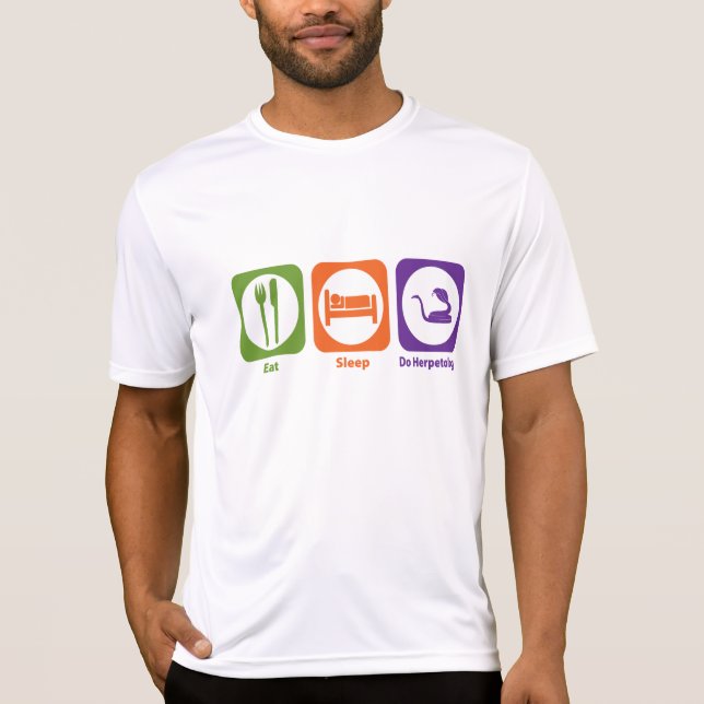 Camiseta Coma el sueño hacen la herpetología (Anverso)