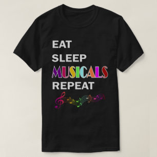 Camiseta Coma el sueño musicales repetición de regalo de 