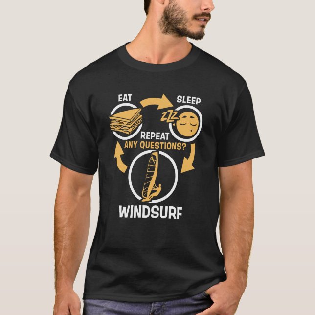 Camiseta Coma el sueño Windsurf el Windsurfing divertido de (Anverso)