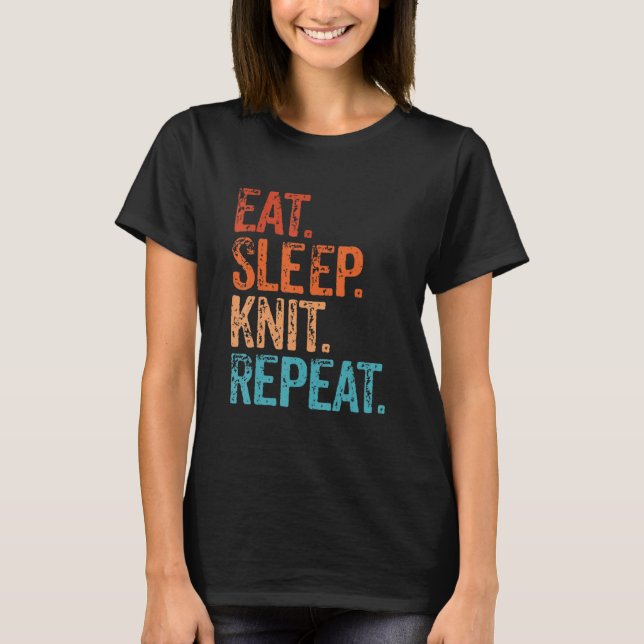 Camiseta Coma el Tapón del Sueño Repita Gracioso Tejido Vin (Anverso)