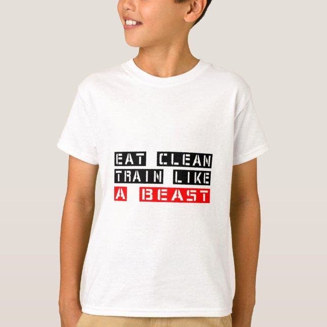 Camiseta Coma el tren limpio como una bestia (Anverso)