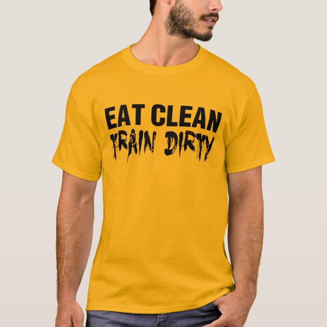 Camiseta Coma el tren limpio sucio (Anverso)