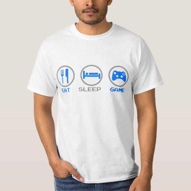 Camiseta Coma el videojugador del juego del sueño otra vez (Anverso)