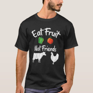 Camiseta Coma fruta no son amigos vegetales vegetarianos