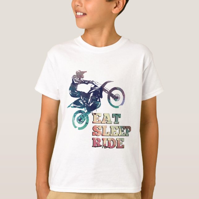 Camiseta Coma la bici de la suciedad del paseo del sueño (Anverso)