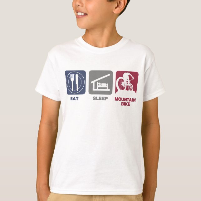Camiseta Coma la bici de montaña del sueño (Anverso)