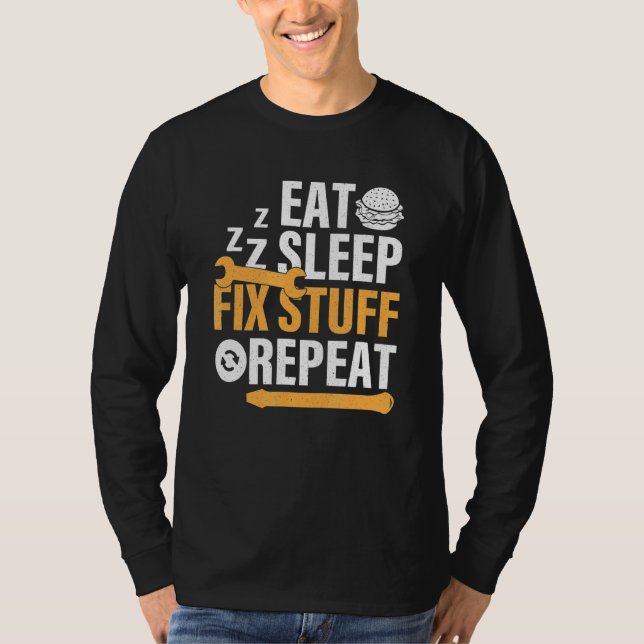 Camiseta Coma la Burger Sleep Fix Studs Repetir (Anverso)
