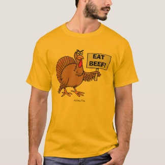 Camiseta Coma la carne de vaca (el pavo)