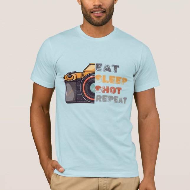 Camiseta Coma la cosecha de disparo repetida vintage (Anverso)